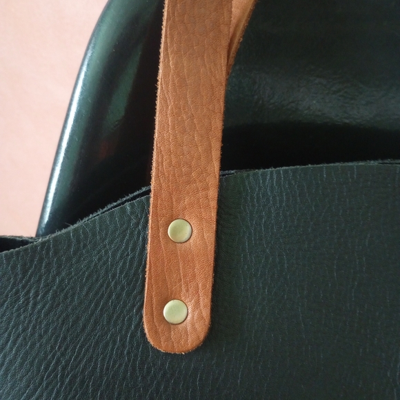 Carbon2Cobalt Market Tote Leather EXCELLENT CONDITION Carbon 2 Cobalt Boho - Picture 4 of 5